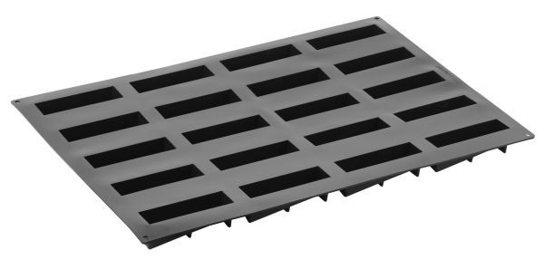 Stampo Pavoflex in silicone soft 600 x 400 mm - 20 impronte 120 x 32 x h 38 mm - vol.115 ml