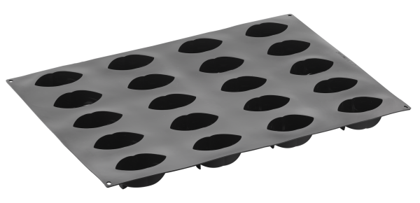 Moule en silicone Pavoflex bouche 600 x 400 mm - 20 empreintes 93 x 50 x h 36 mm - vol.105 ml