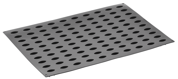 Pavoflex 3D moule à quenelle en silicone 600 x 400 mm - 100 empreintes 42 x 20 x h 20 mm-vol.8 ml