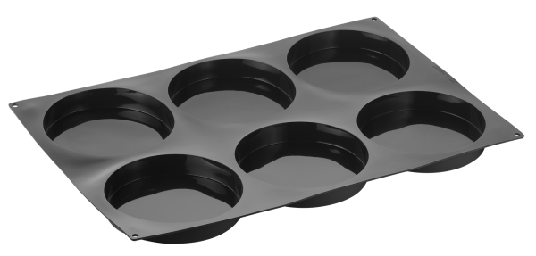 Pavoflex silicone mould for inserts 600 x 400 mm - 6 indents Ø 180 x h 30 mm