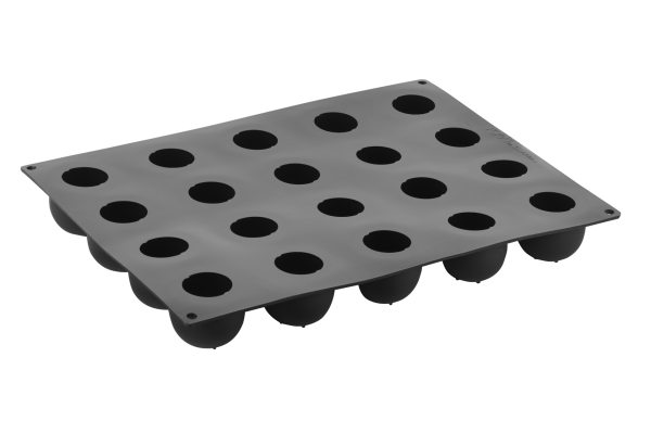 BATTUTA D'INIZIO by Davide Oldani 400 x 300  mm silicone mould - 20 indents Ø 55 mm, vol. 80 ml