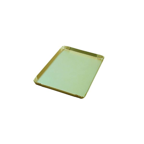 Oxalate aluminium display tray golden version 375 x 245 x h 20 mm - min. 10 pcs