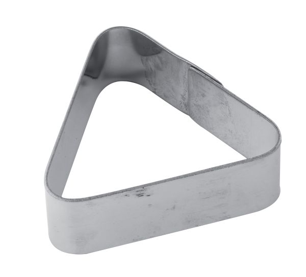 Fascia inox liscia monoporzione triangolare 75 x 65 x h 20 mm