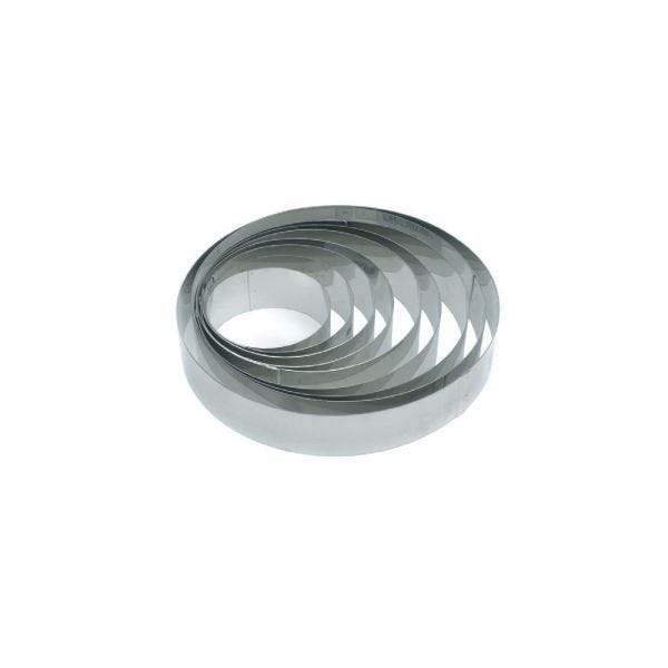 Fascia inox rotonda Ø 140 x h 50 mm