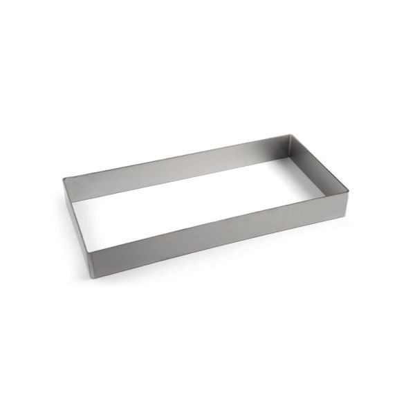 Fascia inox rettangolare dim. esterne 390 x 590 x h 40 mm - dim. interne 386 x 586 x h 40 mm
