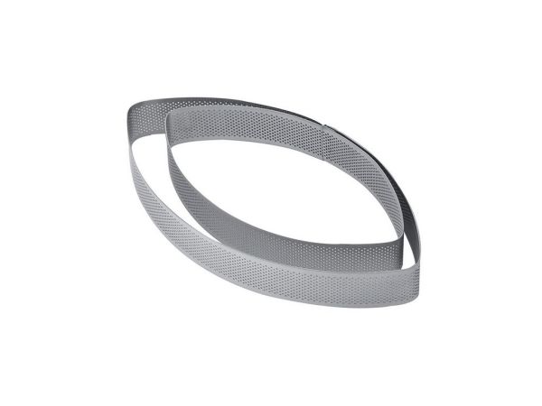 Fascia inox microforata ellisse 210 x 115 x h 20 mm - 2/4 porzioni