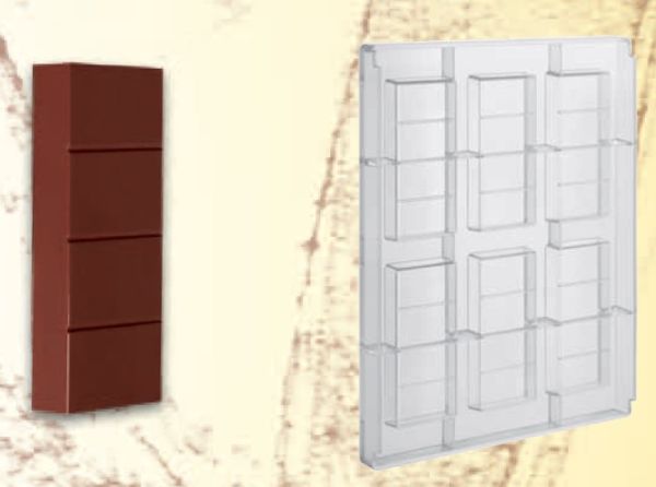 Polycarbonate mould for chocolate Tablet 150 g