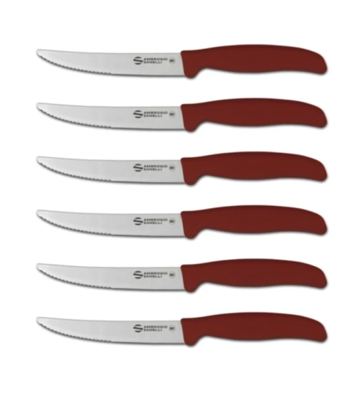 Set of 6 BBQ steak knives by Ambrogio Sanelli