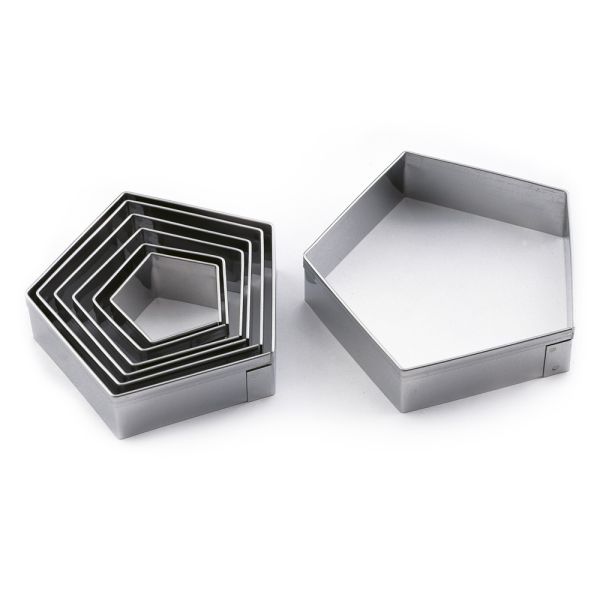 Set di tagliapasta pentagonali di Martellato Professional