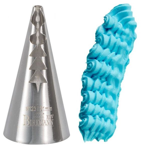 Bocchetta con punta frill dentata Modello 123 D. 21 mm.