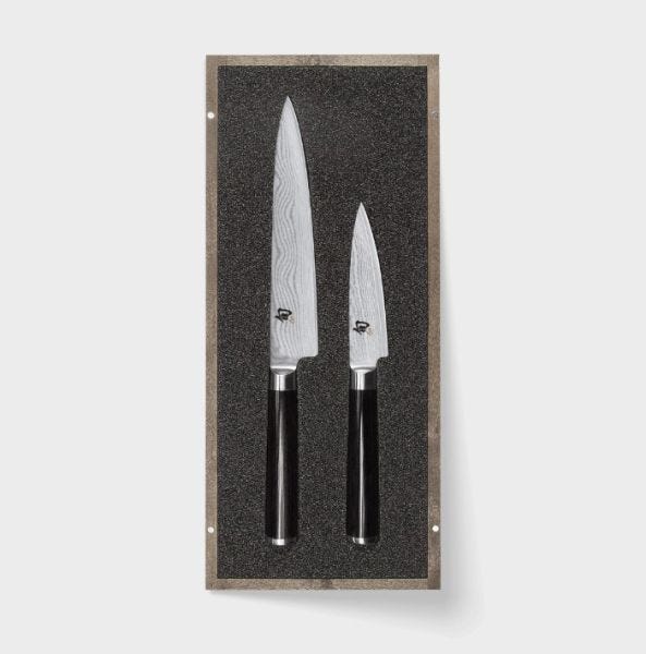 Set de 2 couteaux à légumes et universels avec coffret en bois Série Shun Classic de KAI