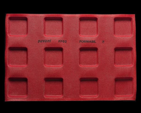FORMASIL microperforated mould 600 x 400 mm square shapes - 12 impressions 
