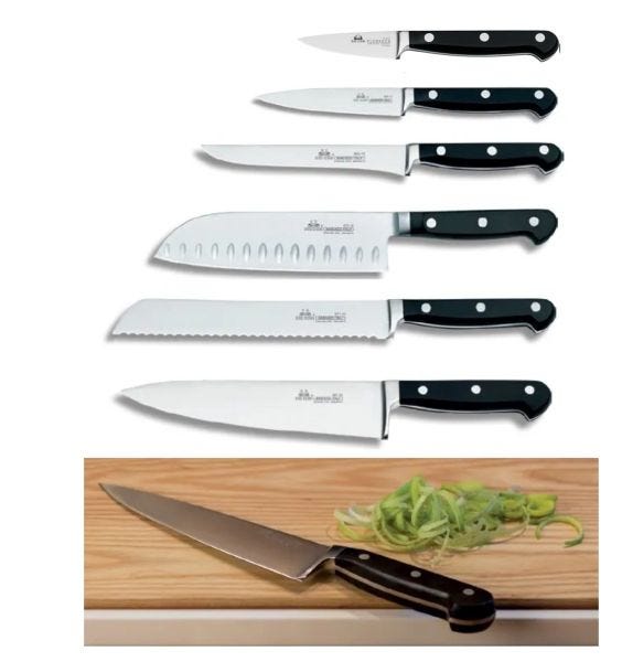Set de 6 couteaux de cuisine italiens forgés, série Florence de Due Cigni Coutellerie