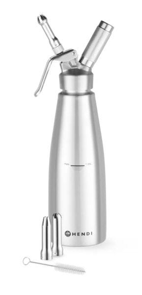 1 liter siphon for foams, whipped cream, mousse Profi Line by Hendi
