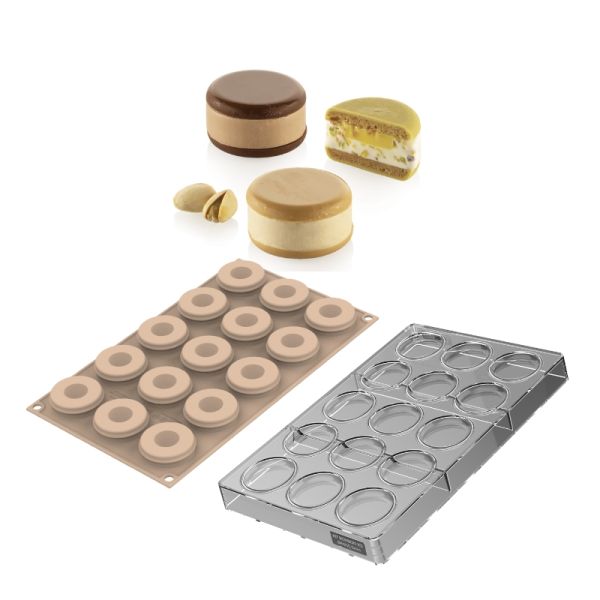 Kit de 2 moules : Tritan + silicone KIT BONBON ICE de Silikomart Professional
