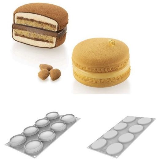 Moule en silicone Macaron 110 de Silikomart Professional