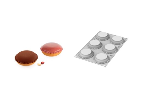 Kit stampo in silicone + 6 anelli in TPlus 3D TARTE RING PETAL di Silikomart Professional