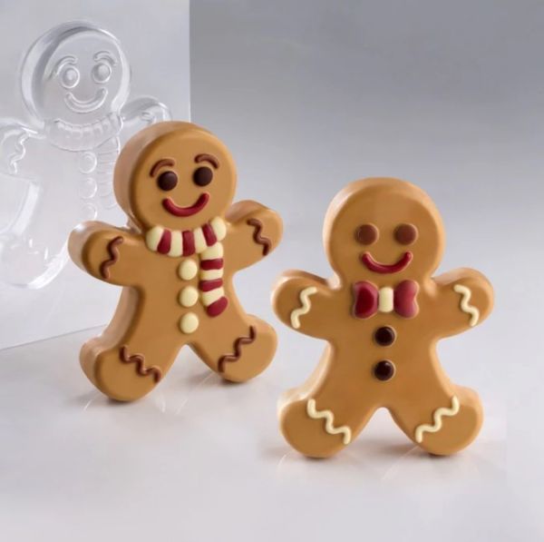 GINGERMAN thermoformed chocolate mould by Pavoni Professional