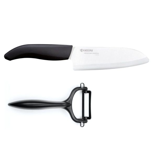 Set taglia e pela Kyocera Gen - Santoku e pelapatate, nero