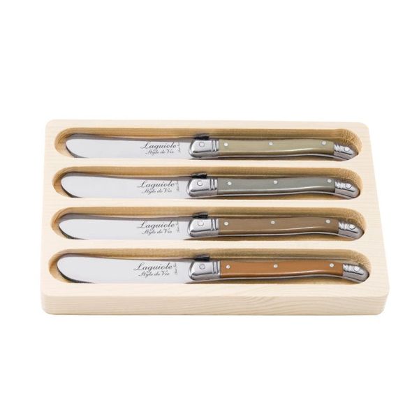 Laguiole Style de Vie Premium - Set 4 coltelli spalmaburro Treasure