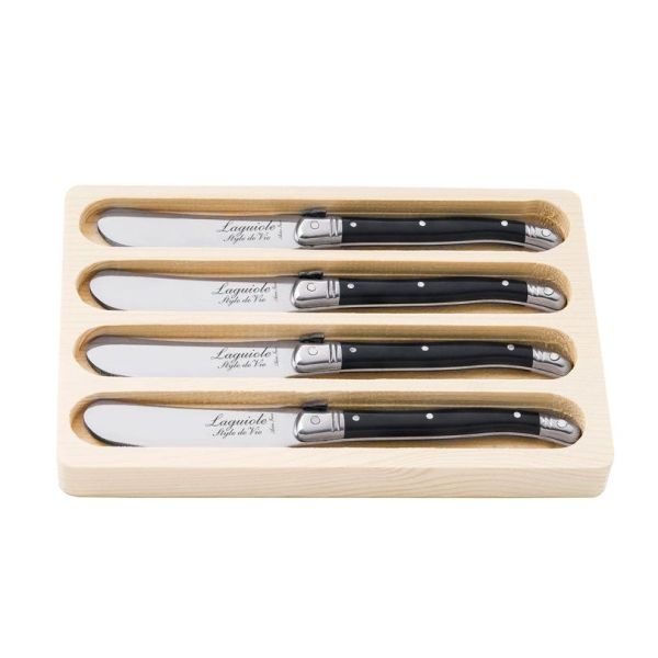 Laguiole Style de Vie Premium - Set 4 coltelli spalmaburro Black