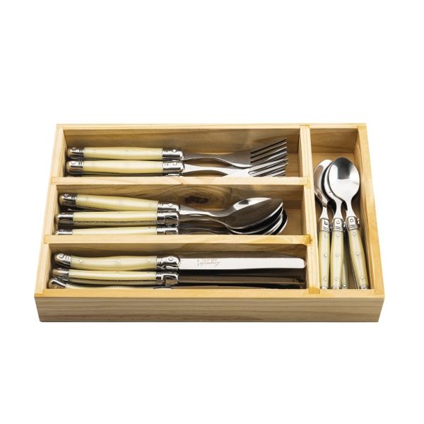 Laguiole Style de Vie Premium - Servizio posate 24 pezzi Pearl