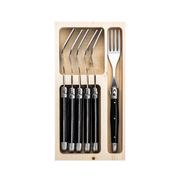 Laguiole Style de Vie Premium - Set 6 forchette da tavola Black