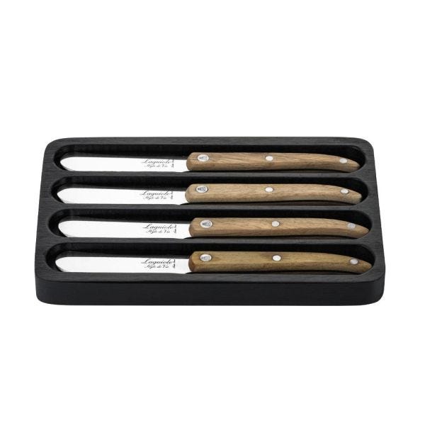 Laguiole Style de Vie Innovation - Set 4 coltelli spalmaburro Oak