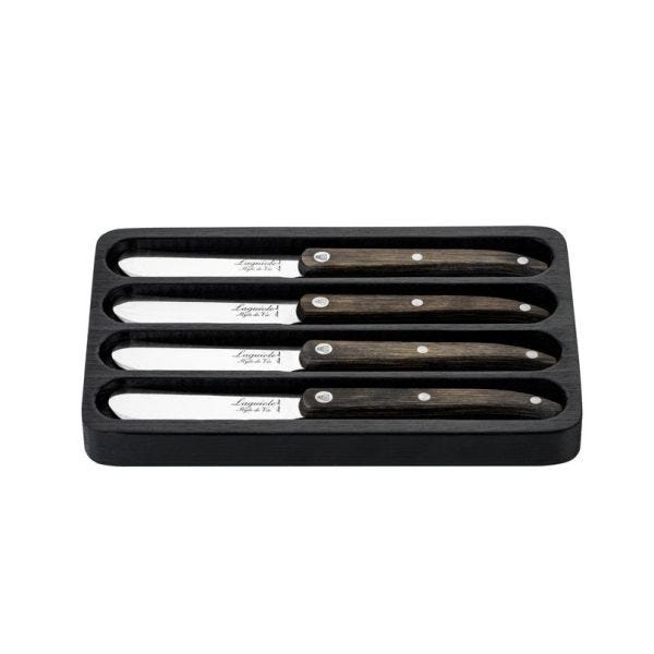 Laguiole Style de Vie Innovation - Set 4 coltelli spalmaburro Grey Pakka