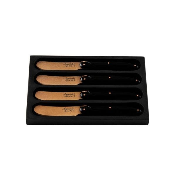 Laguiole Style de Vie Prestige - Set 4 coltelli spalmaburro Copper Stonewash
