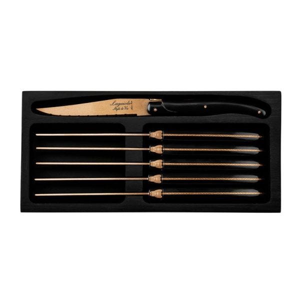 Laguiole Style de Vie Prestige - Set 6 coltelli da bistecca Copper Stonewash