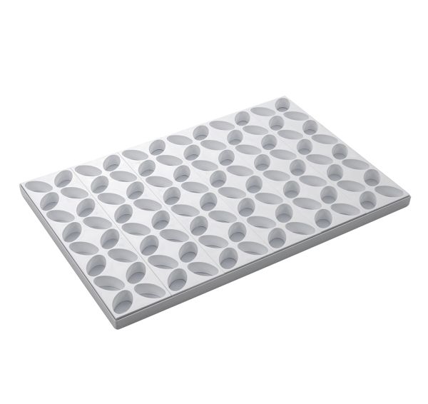 Oval - Stampo per mignon 53 x 32 x h 25 mm 96 pcs. di Martellato Professional