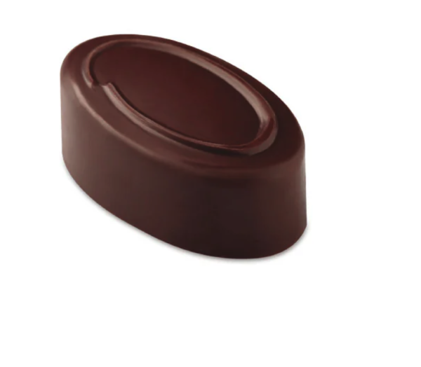 ARTISANAL 275 x 135 mm oval pralines mould - 21 pcs for mould Line - 37 x 16 x h 14 mm - vol. 10 gr
