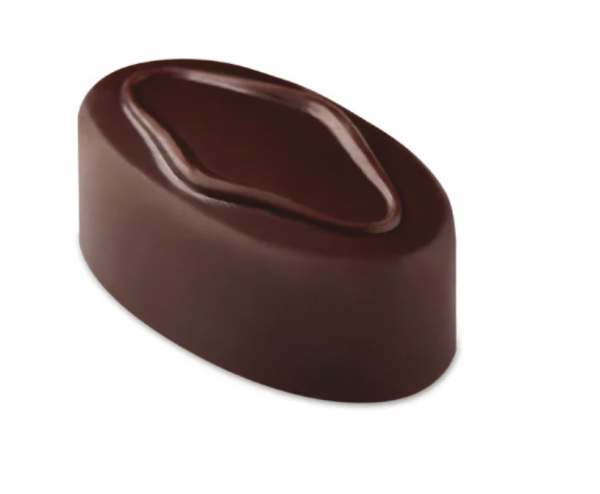 ARTISANAL 275 x 135 mm oval pralines mould - 21 pcs for mould Roar - 37 x 16 x h 14 mm - vol. 10 gr