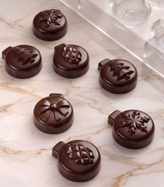 Stampo per praline di cioccolato PALLINE DI NATALE di Pavoni Professional