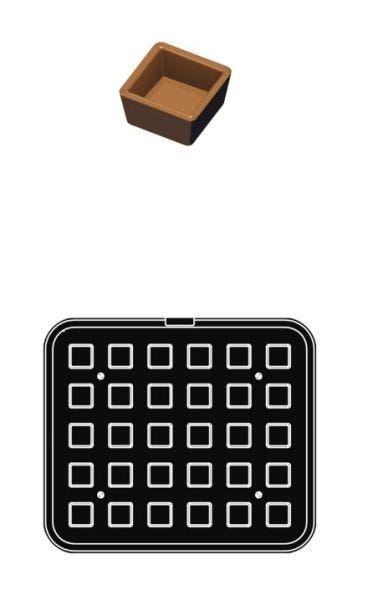 PIASTRA 10 - impronte quadrate per Cookmatic e Cookmartic Special di Pavoni Professional