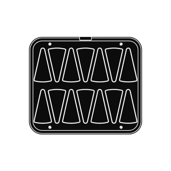 PLATE 18 – triangular mould for Pavoni Professional’s Cookmatic and Cookmatic Special