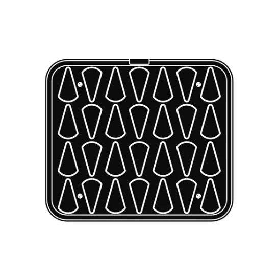 PIASTRA 19 - impronta triangolo per Cookmatic e Cookmartic Special di Pavoni Professional
