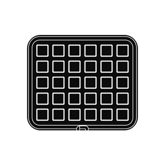 PIASTRA 27 - impronta quadrata per Cookmatic e Cookmartic Special di Pavoni Professional