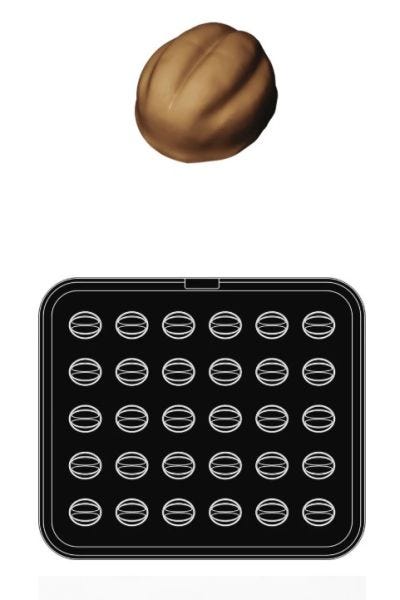 PIASTRA 5 - impronte noce per Cookmatic e Cookmartic Special di Pavoni Professional