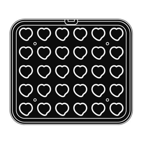 PLATE 60 – heart-shaped mould for Pavoni Professional’s Cookmatic and Cookmatic Special