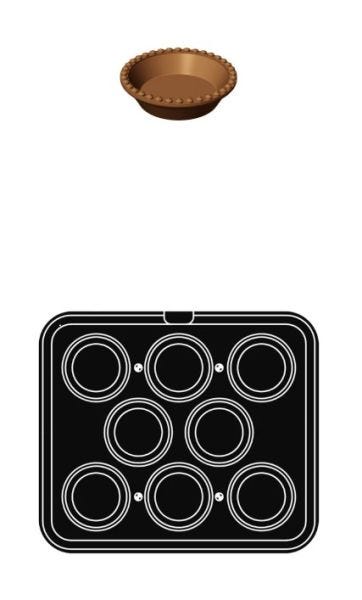 PIASTRA F - impronte tonde festonate per Cookmatic e Cookmartic Special di Pavoni Professional