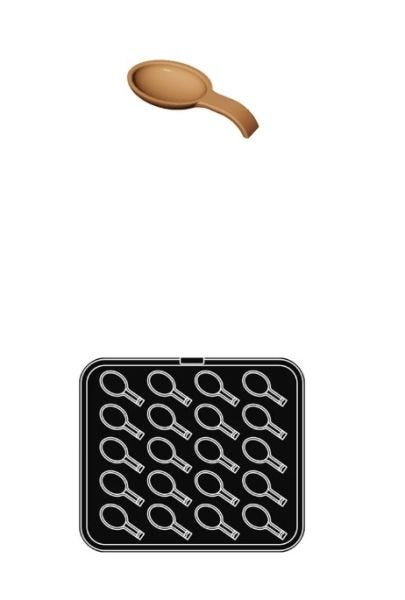 PIASTRA K - impronte cucchiaino per Cookmatic e Cookmartic Special di Pavoni Professional