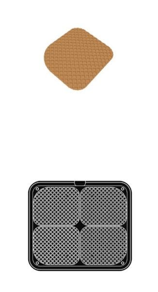 PIASTRA L - impronte wafer per Cookmatic e Cookmartic Special di Pavoni Professional