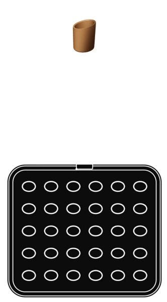 Plaque S04 - Moules ovales pour Cookmatic Special de Pavoni Professional