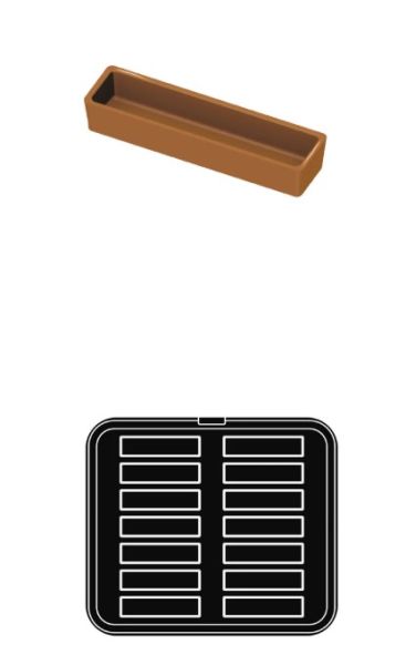 X PLATE – rectangular moulds for Pavoni Professional’s Cookmatic and Cookmatic Special
