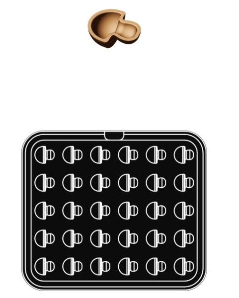 PIASTRA Y - impronte fungo per Cookmatic e Cookmartic Special di Pavoni Professional