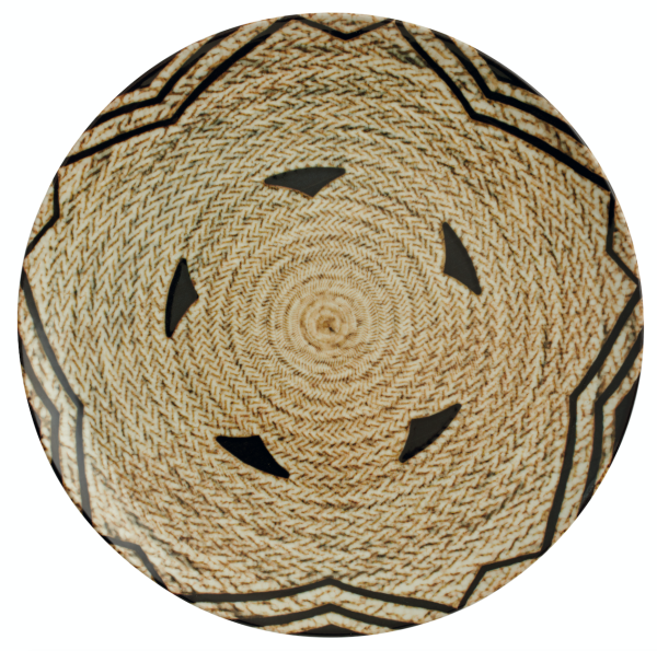 Assiette plate en porcelaine D. 28 cm. série Tribal Mood C par Arthur Krupp (pack de 4)
