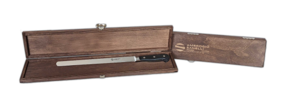 Scatola di legno per coltelli Maitre grande di Ambrogio Sanelli