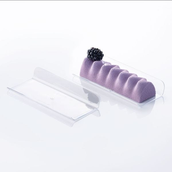 Rectangular saucer for monoportions by Martellato Professional